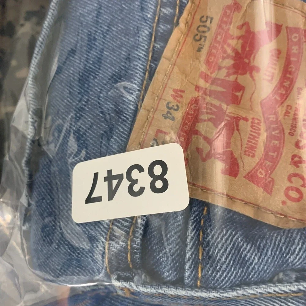 Levis 505 Jeans Mens 34x29 Pants Blue Straight Leg Medium Wash Denim Fits 36x29